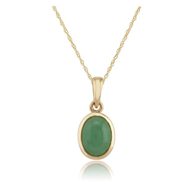 Classic Jade Cabochon Pendant Image 1