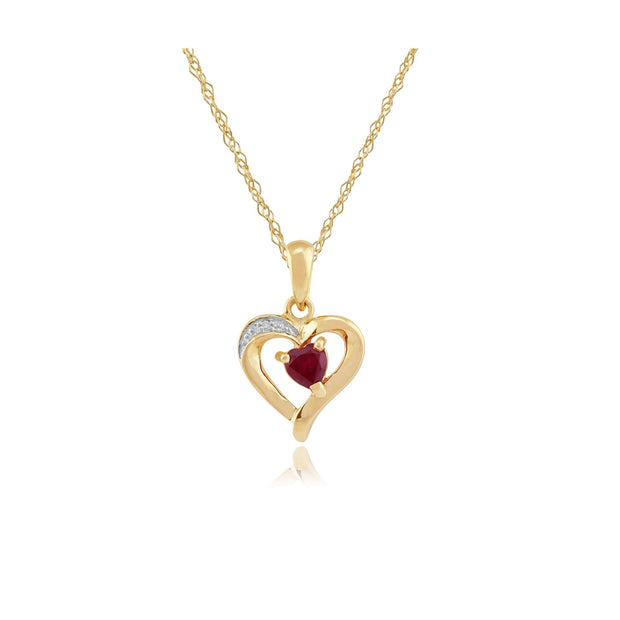 Classic Ruby & Diamond Pendant Image 1