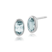 Classic Aquamarine Stud Earrings Image 1