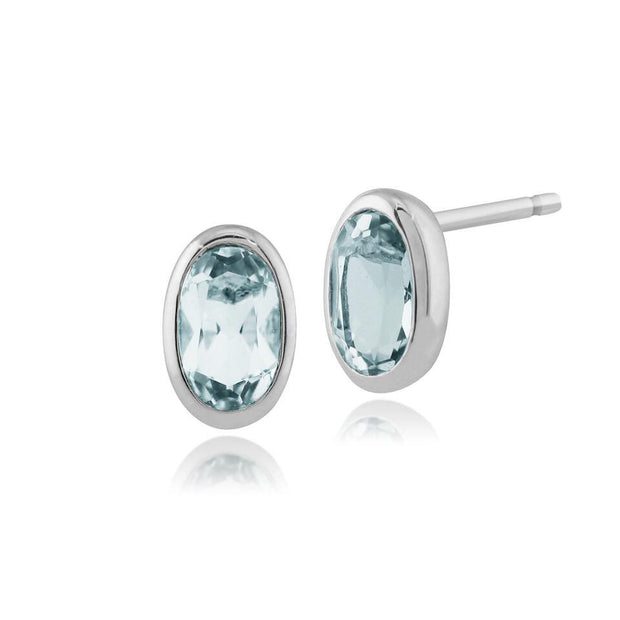 Classic Aquamarine Stud Earrings Image 1