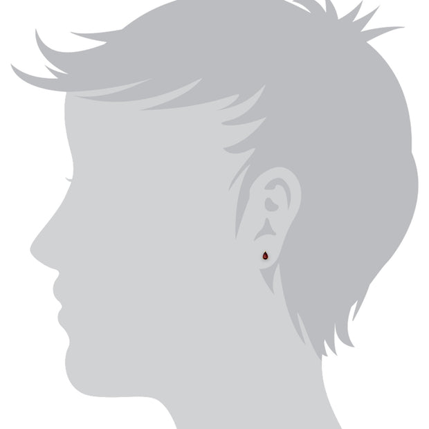 Classic Pear Garnet Stud Earrings & Pendant Set Image 3