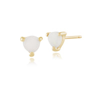 Classic Triangle Opal Stud Earrings & Pendant Set Image 2