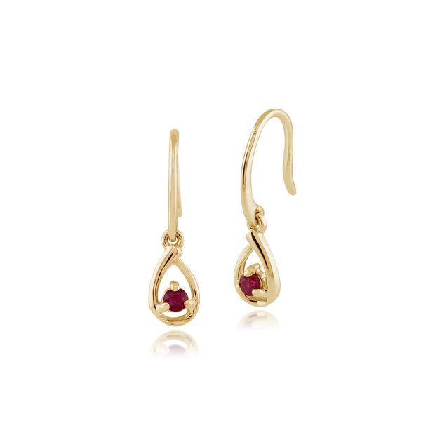 Classic Ruby Drop Earrings Image 1