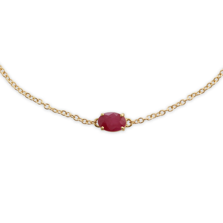 Classic Oval Ruby Single Stone Bracelet Image 1