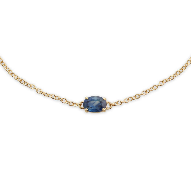 Classic Oval Sapphire Single Stone Bracelet Image 1
