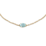 Classic Blue Topaz Single Stone Drop Earrings & Bracelet Set Image 3