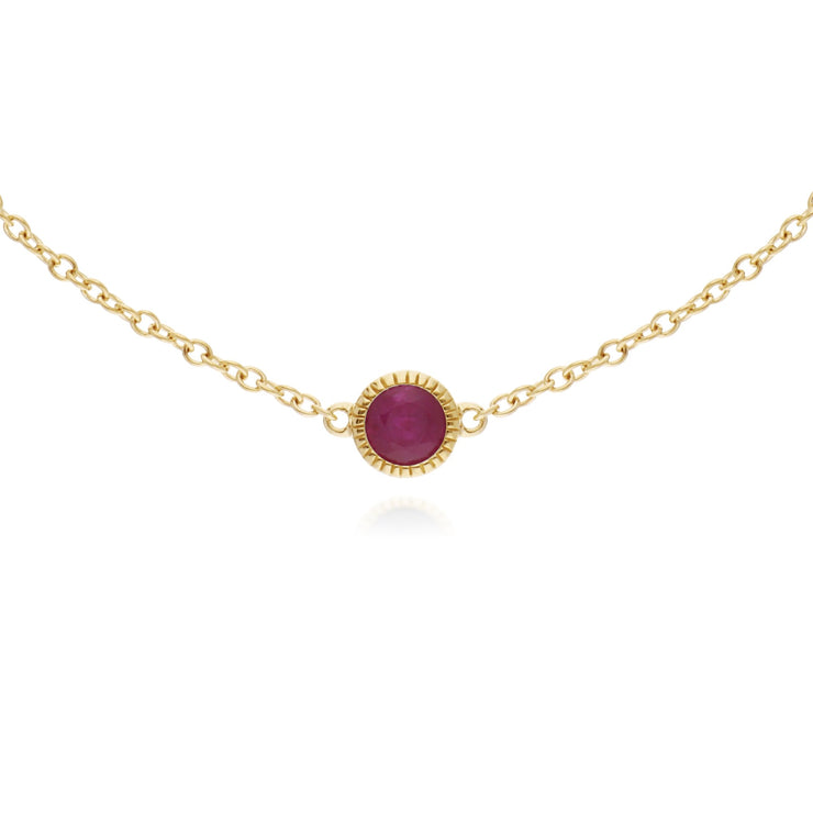 Classic Milgrain Single Ruby Bracelet Image 1