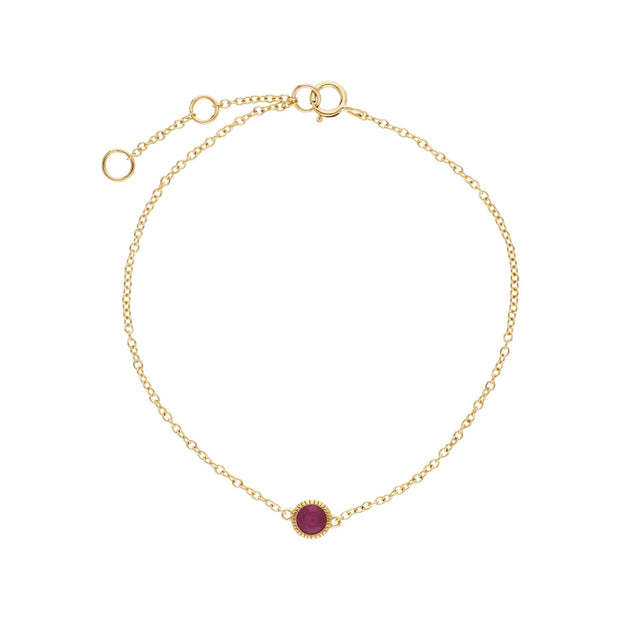 Classic Milgrain Single Ruby Bracelet Image 2