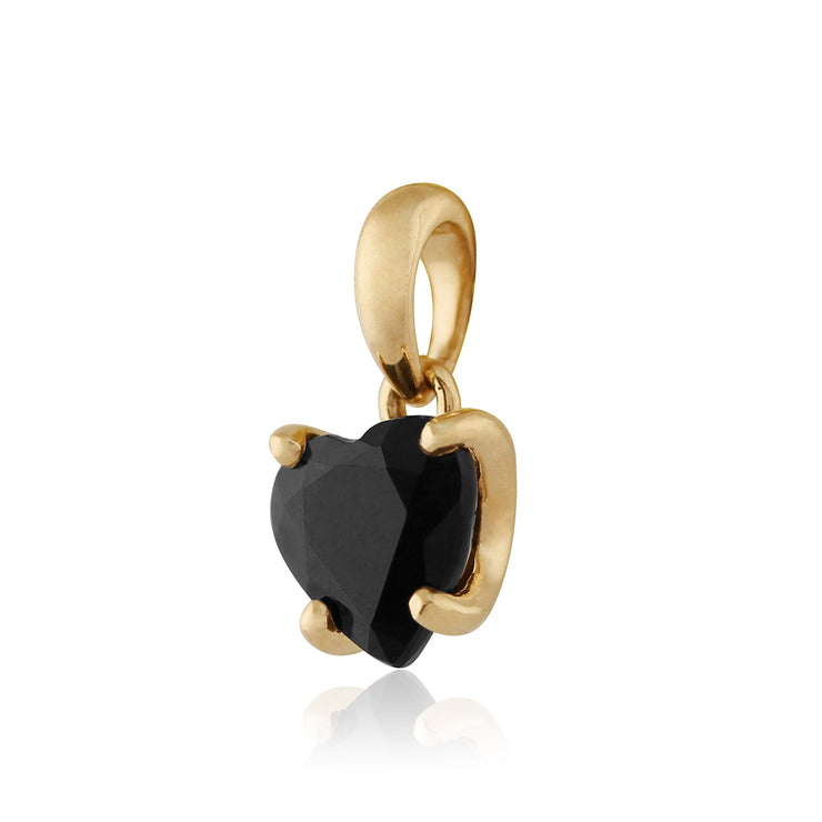 Classic Sapphire Heart Stud Earrings & Pendant Set Image 5