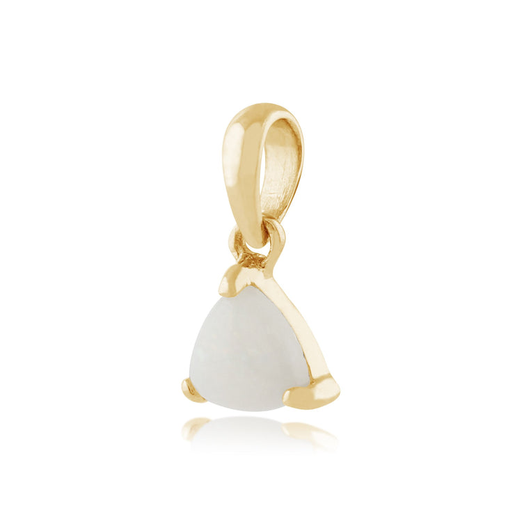 Classic Triangle Opal Stud Earrings & Pendant Set Image 5