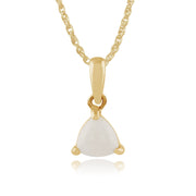 Classic Triangle Opal Stud Earrings & Pendant Set Image 4