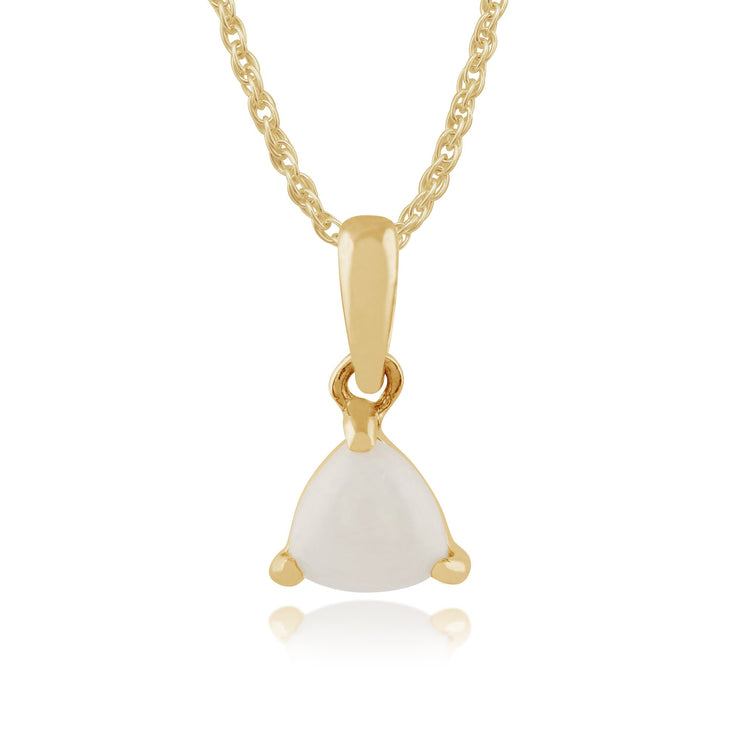 Classic Triangle Opal Stud Earrings & Pendant Set Image 4