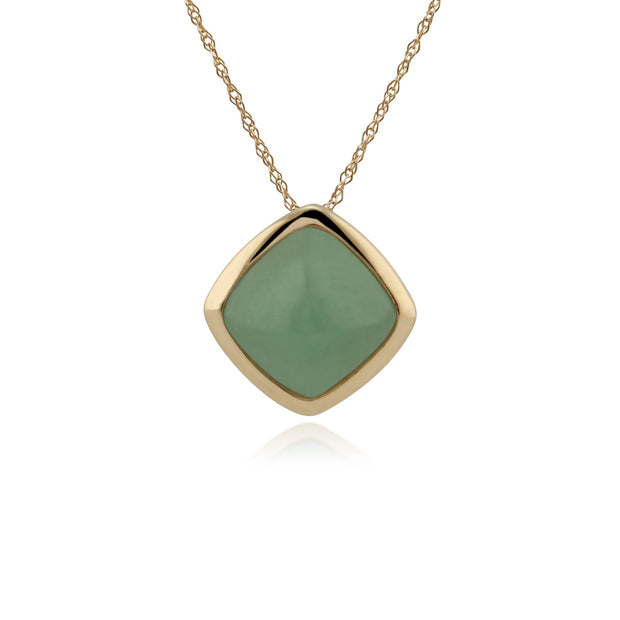 Classic Jade Bezel Pendant Image 1