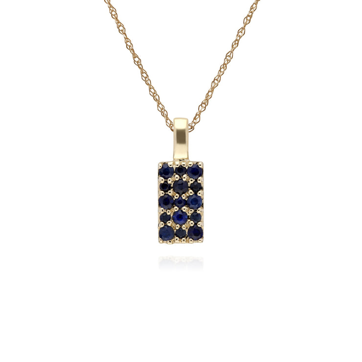 Classic Sapphire Cluster Panel Ring & Pendant Set Image 2