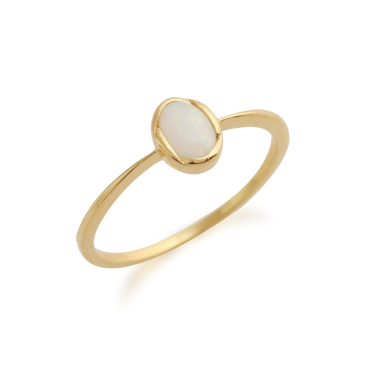 Gemondo 9ct Yellow Gold 0.29ct Opal Ring Image 2