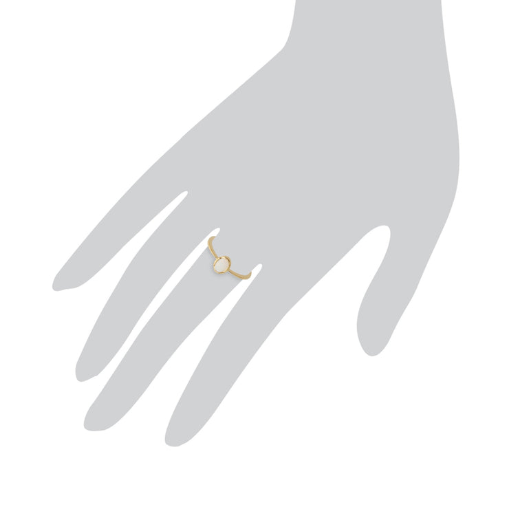 Gemondo 9ct Yellow Gold 0.29ct Opal Ring Image 3