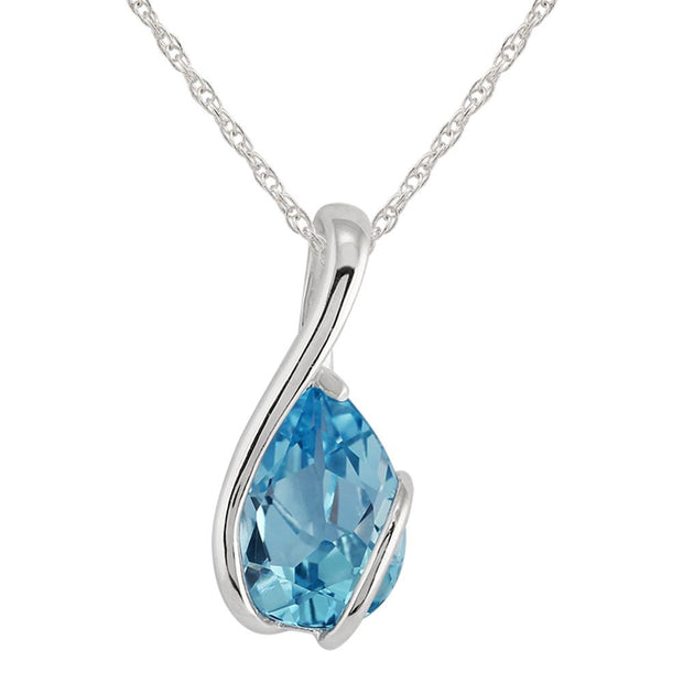 Classic Blue Topaz Pendant Image 1