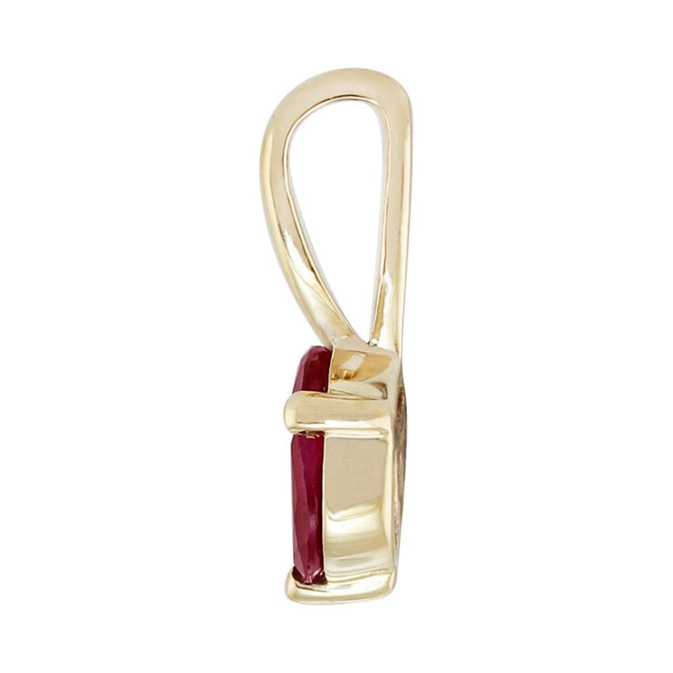 Classic Ruby Stud Earrings & Pendant Set Image 6