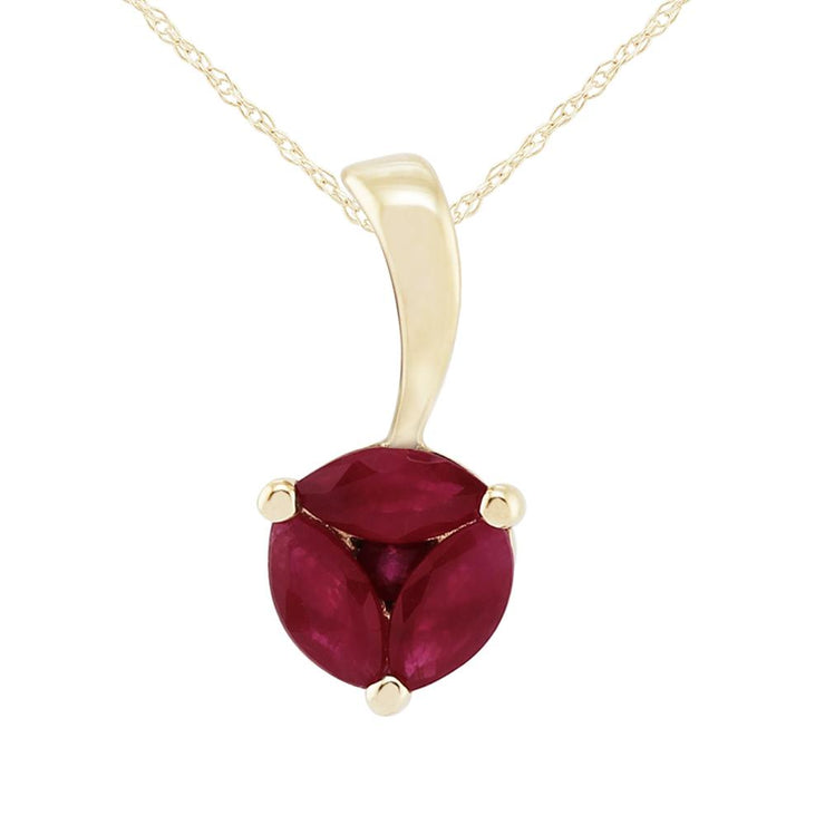 Classic Ruby Stud Earrings & Pendant Set Image 3