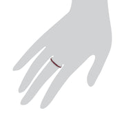 Gemondo 9ct White Gold 0.46ct Ruby Half Eternity Ring Image 3