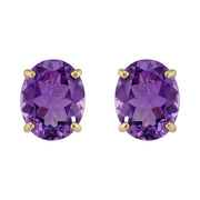 Classic Amethyst Stud Earrings Image 1