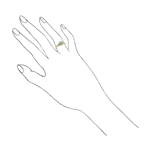 Jade and Diamond Ring Image 3