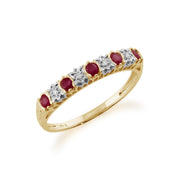 Ruby and Diamond Eternity Ring Image 2