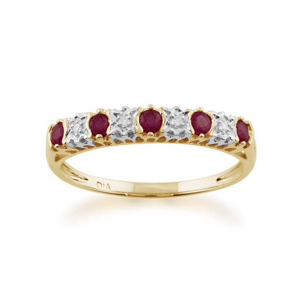 Ruby and Diamond Eternity Ring Image 1