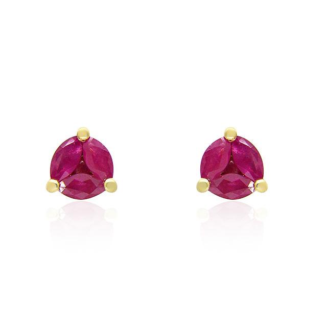 Classic Ruby Stud Earrings & Pendant Set Image 4